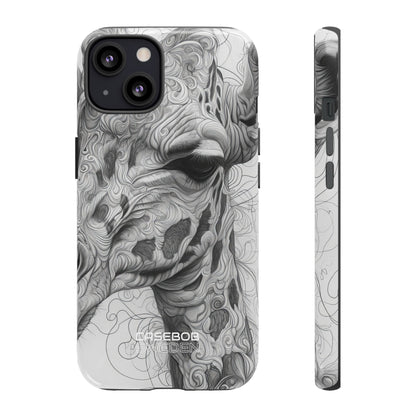 Swirling Giraffe Art iPhone 13 - Tough