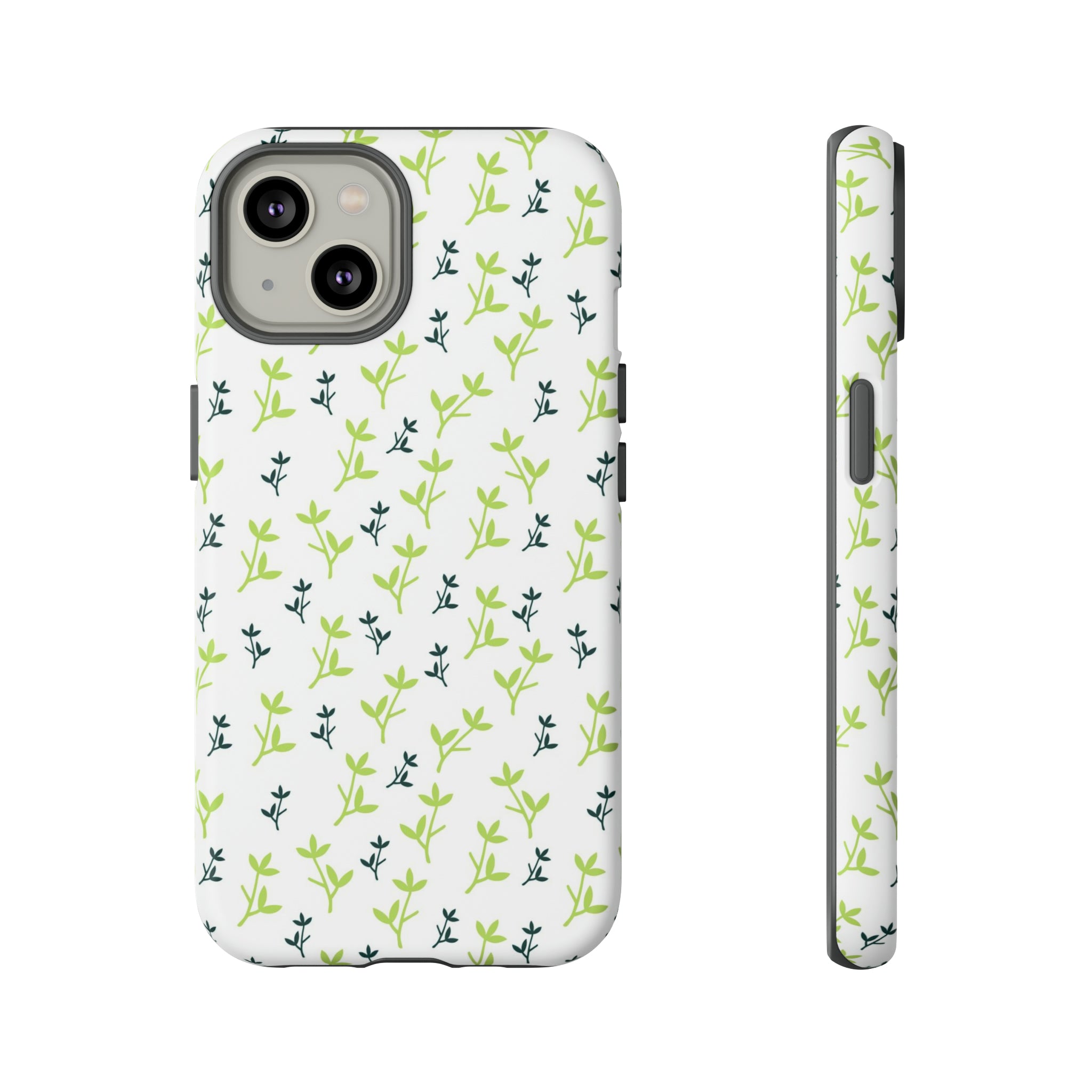 White Flower Pattern - Protective Phone Case