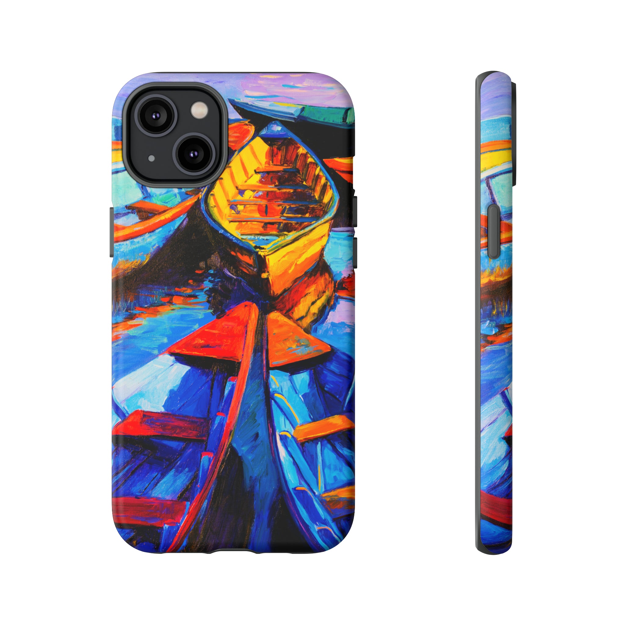 Oil painting - Wooden Boat - Protective Phone Case