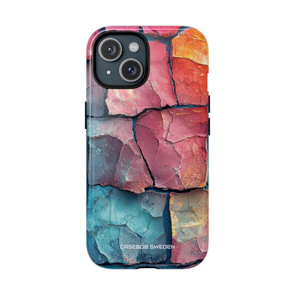 Cracked Earth Mosaic - Tough + MagSafe® iPhone 15 Phone Case