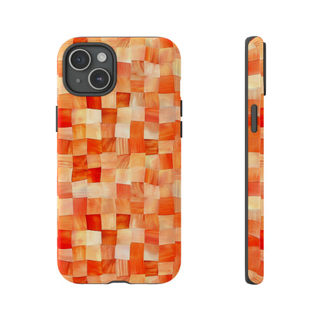 Orange Blaze: Square Gradient - Protective Phone Case