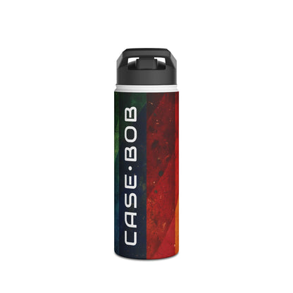 Crimson Stripes - Stainless Steel Water Bottle