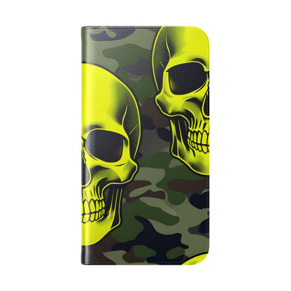 Neon Skull Camo - iPhone 15 Pro Max Case - Wallet
