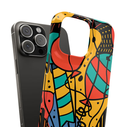 Playful Lines in Motion iPhone 16 - Slim Phone Case