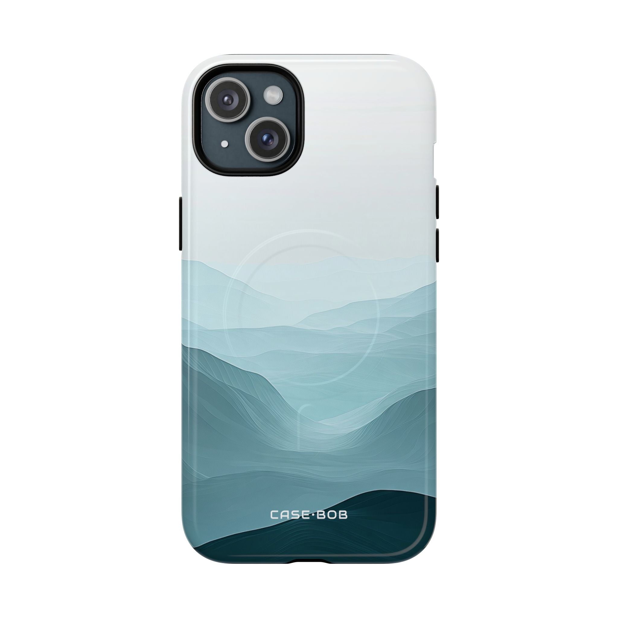 Teal Mist Mountains iPhone 15 Plus Case - Tough+