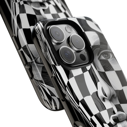 Checkerboard Face iPhone 16 Pro Case - Tough