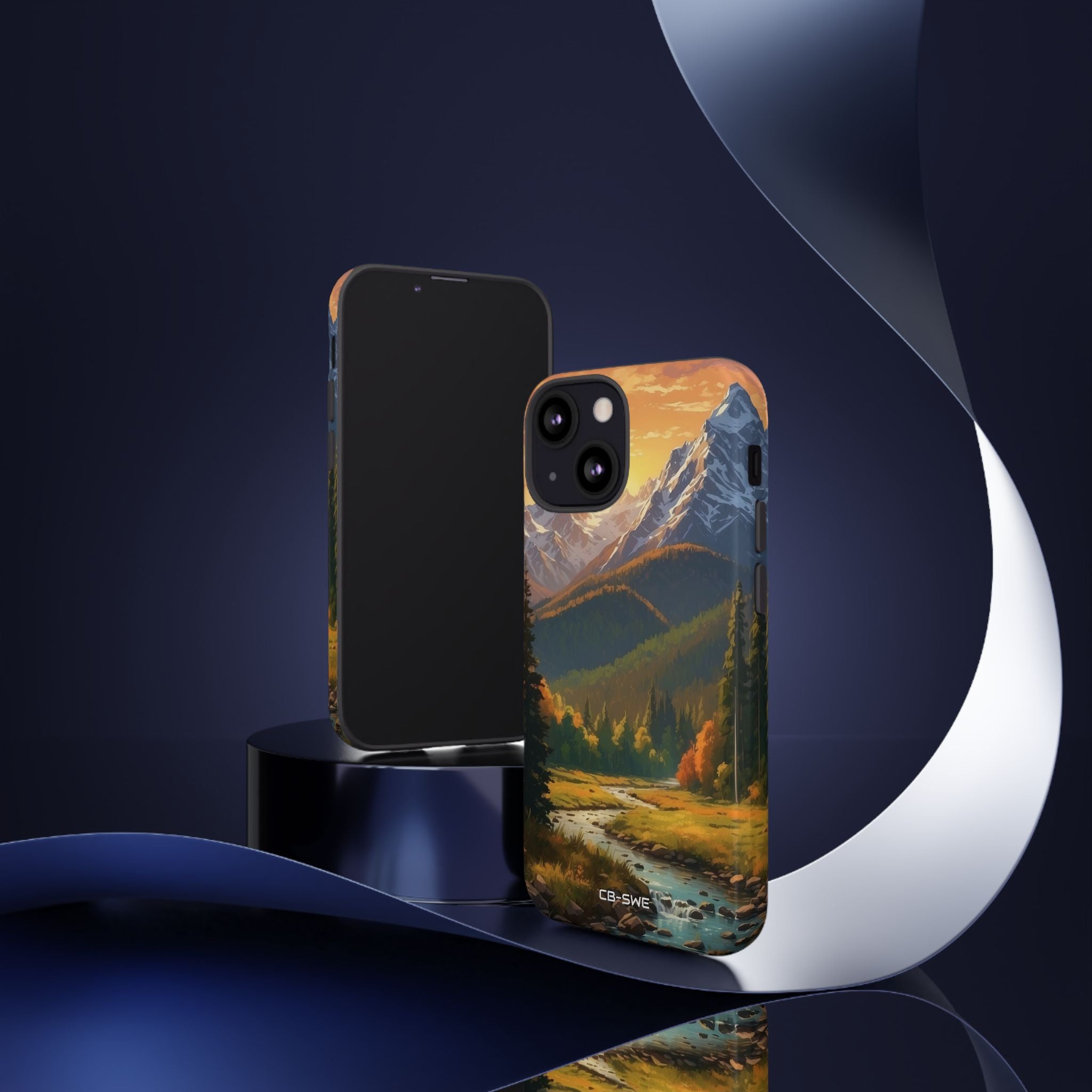 Mountain Reflections Glimmer - iPhone Case