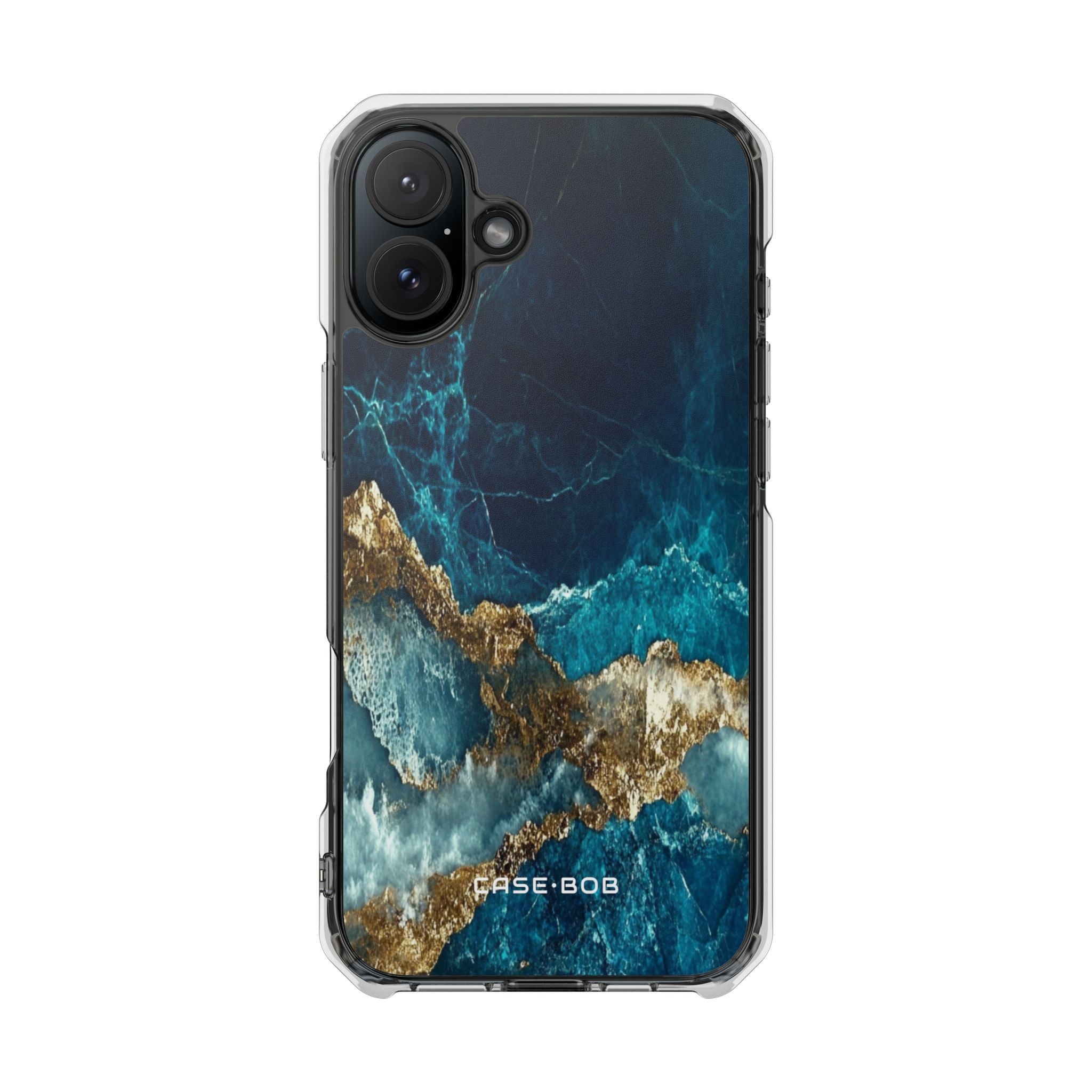 Jagged Gold Split iPhone 16 Plus Case - Impact