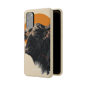 Majestic Buffalo Sun | Biodegradable Phone Case