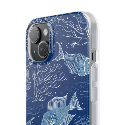 Navy Scale Reef iPhone 15 Plus Case - Soft