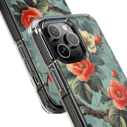 Coral Blossom Tapestry iPhone 14 - Impact Clear+