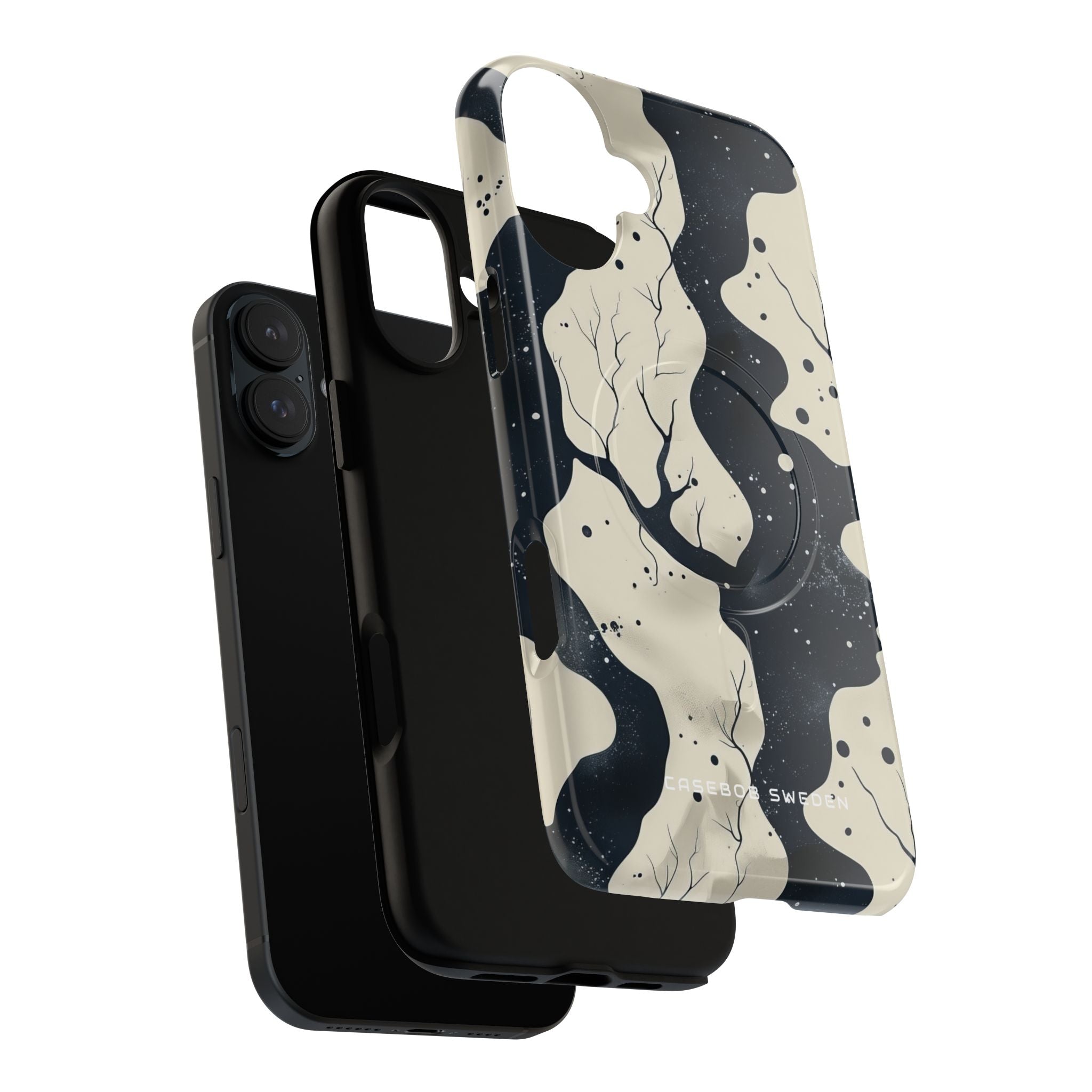 Organic Fluid Silhouettes with Cosmic Depth iPhone 16  Tough+ Phone Case