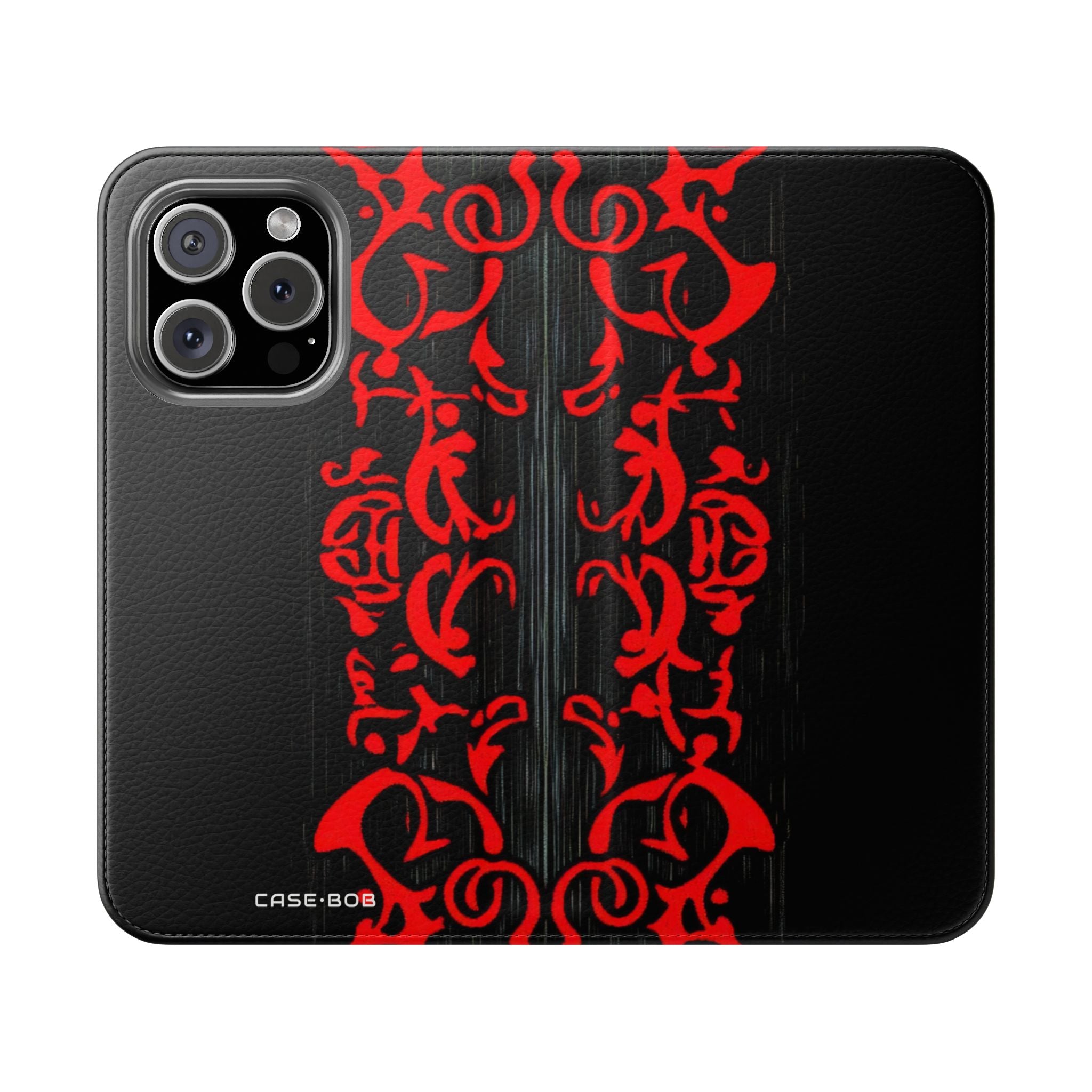 Crimson Swirl - iPhone 16 Pro Case - Wallet