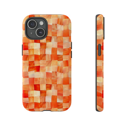 Orange Blaze: Square Gradient - Protective Phone Case