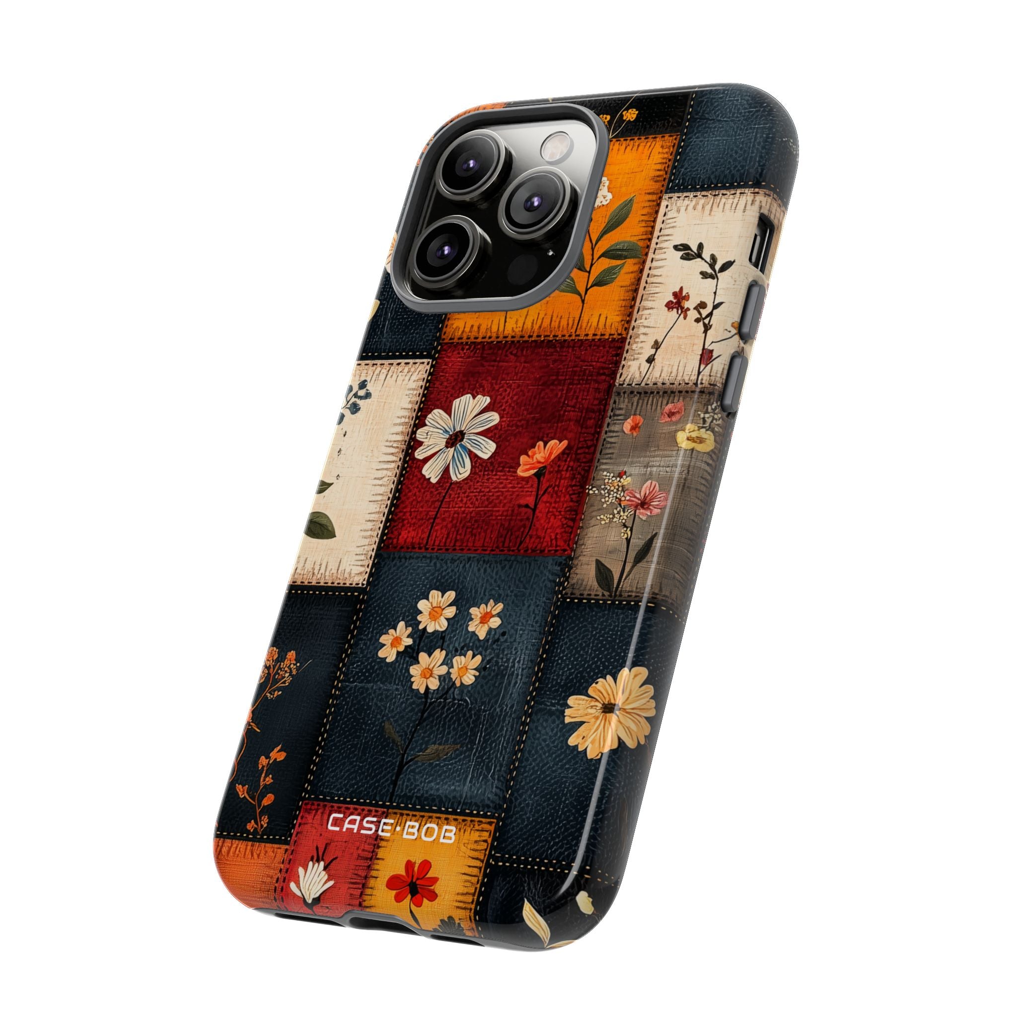 Patchwork Blooms iPhone 14 Pro Max Case - Tough