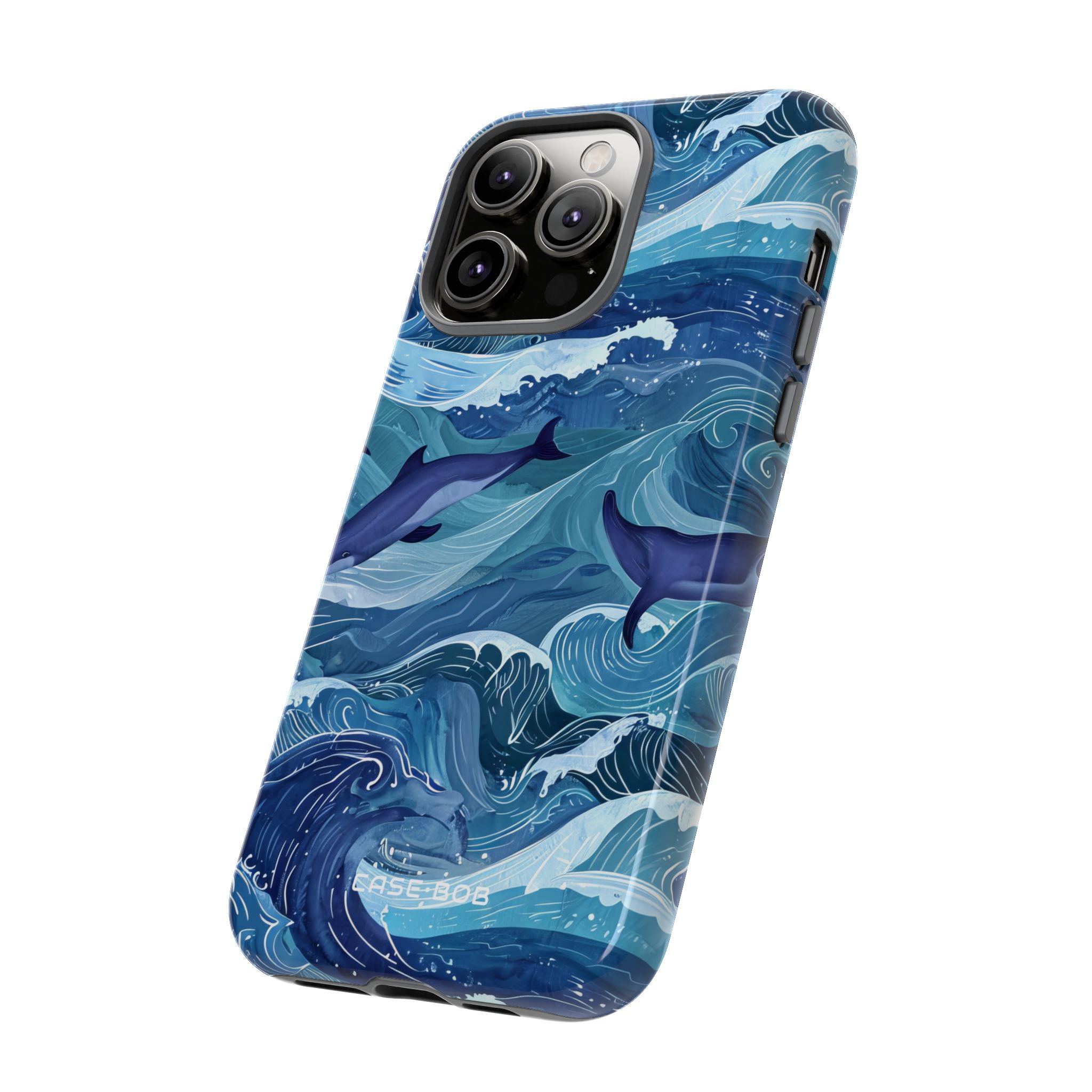Dolphin Waves iPhone 14 Pro Max Case - Tough