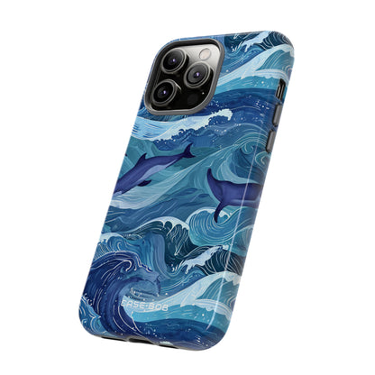 Dolphin Waves iPhone 14 Pro Max Case - Tough