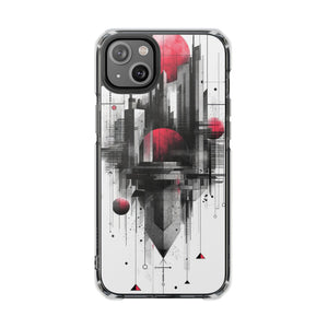 Cyber Gridscape - Phone Case for iPhone (Clear Impact - Magnetic)