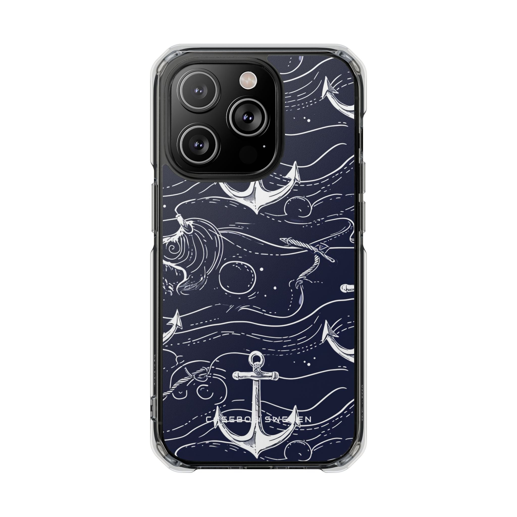 Gradient Anchorflow Waves iPhone 14 - Clear Impact Phone Case