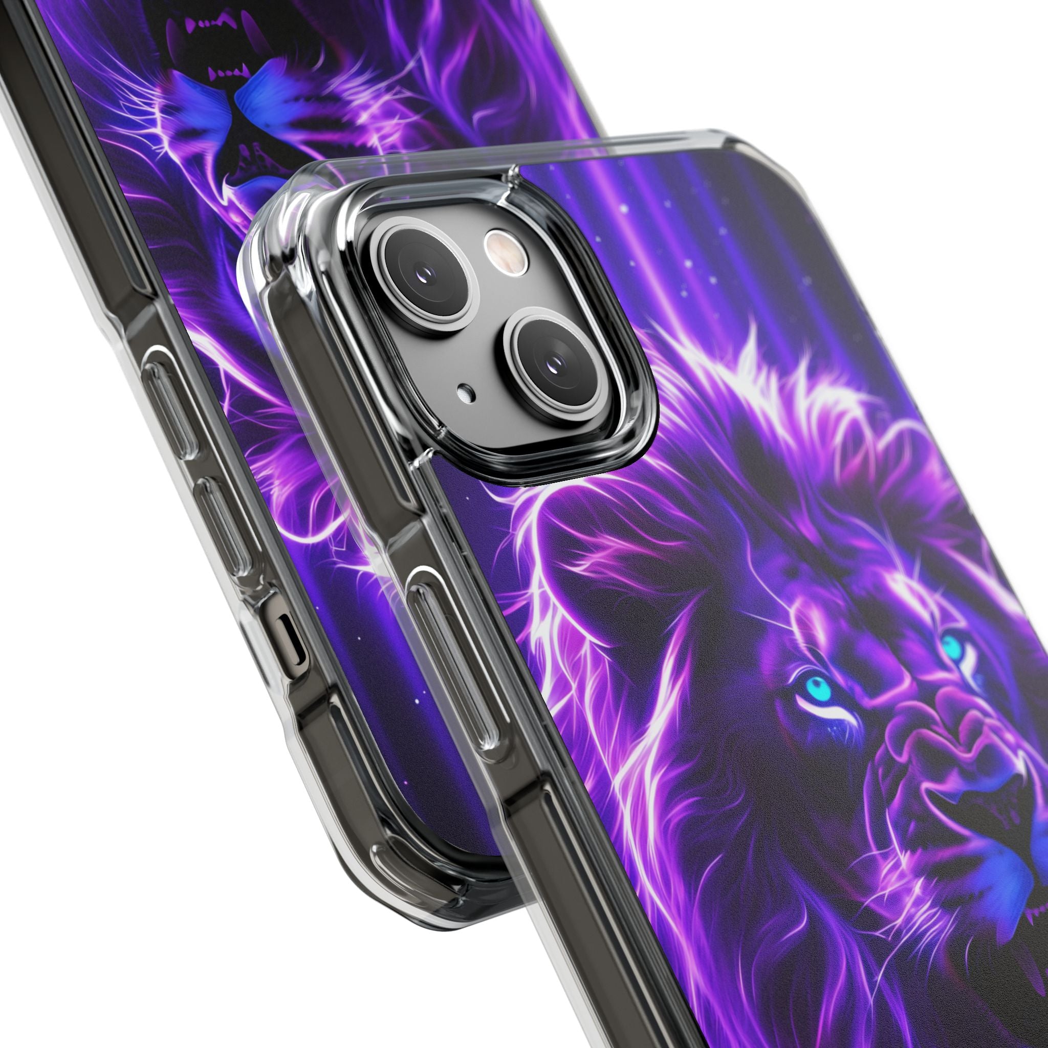 Neon Lion Majesty iPhone Case - Impact