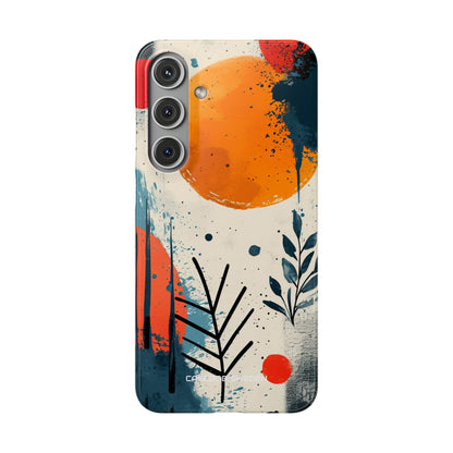 Orange Blue Splash - Slim Samsung S24 Phone Case