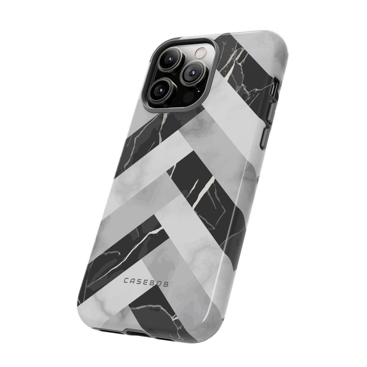 Grey Herringbone - Protective Phone Case