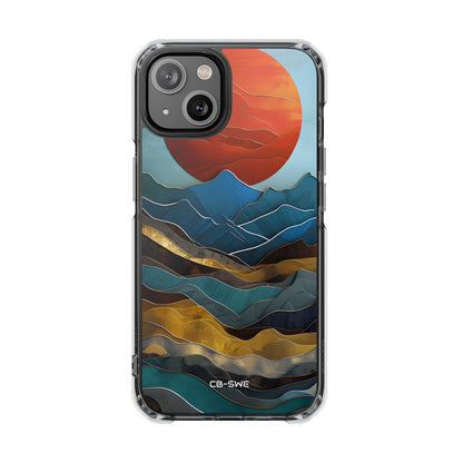 Sunset Geometry Waves iPhone Case - Impact