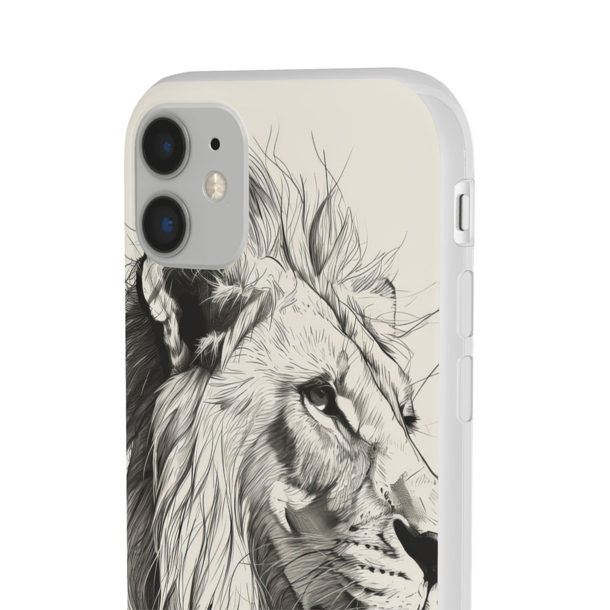 Majestic Linework Lion | Flexible Phone Case for iPhone