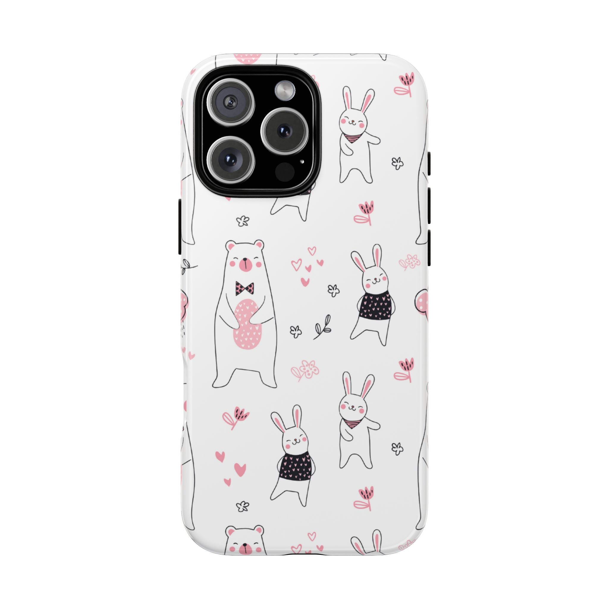 Bears Dance Playfully - iPhone Case