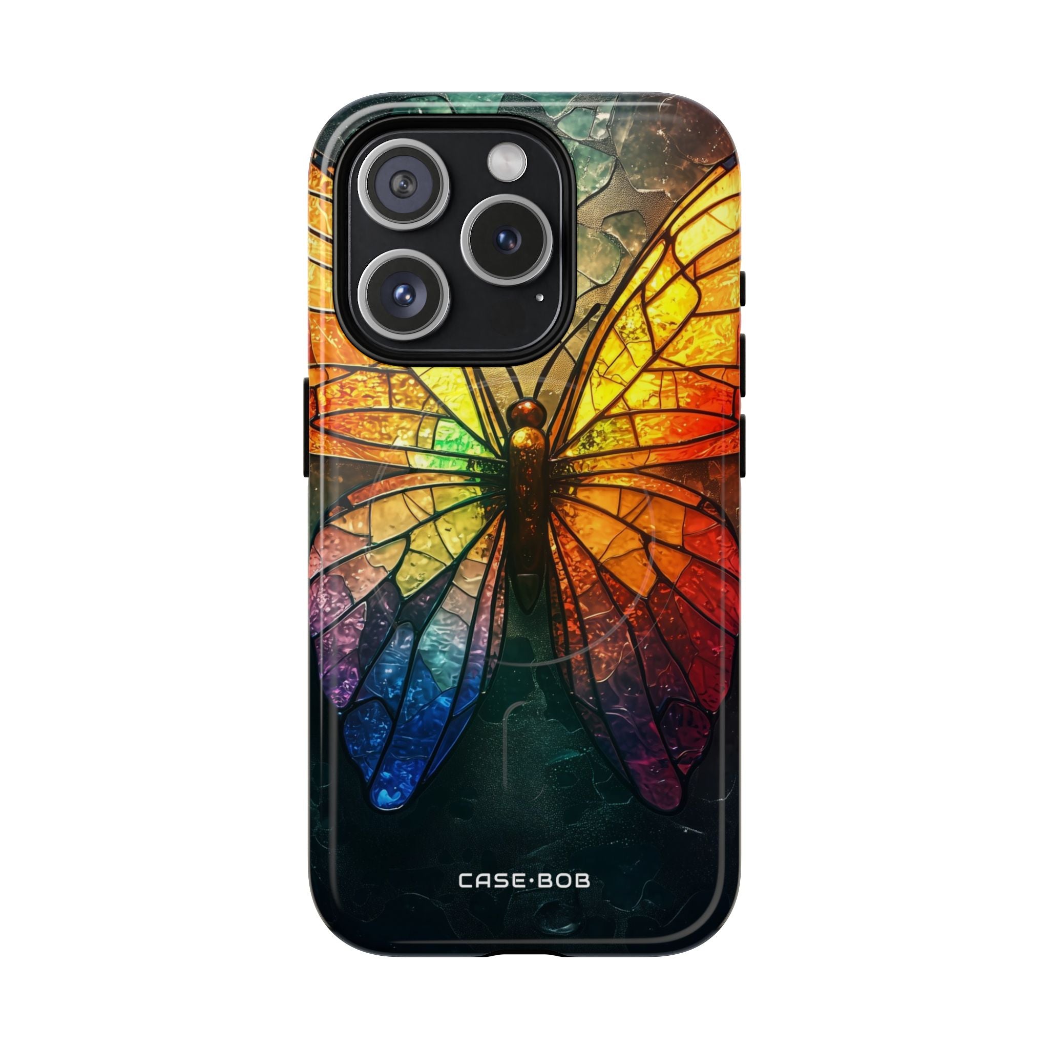 Stained Glass Butterfly iPhone 15 Pro Case - Tough+