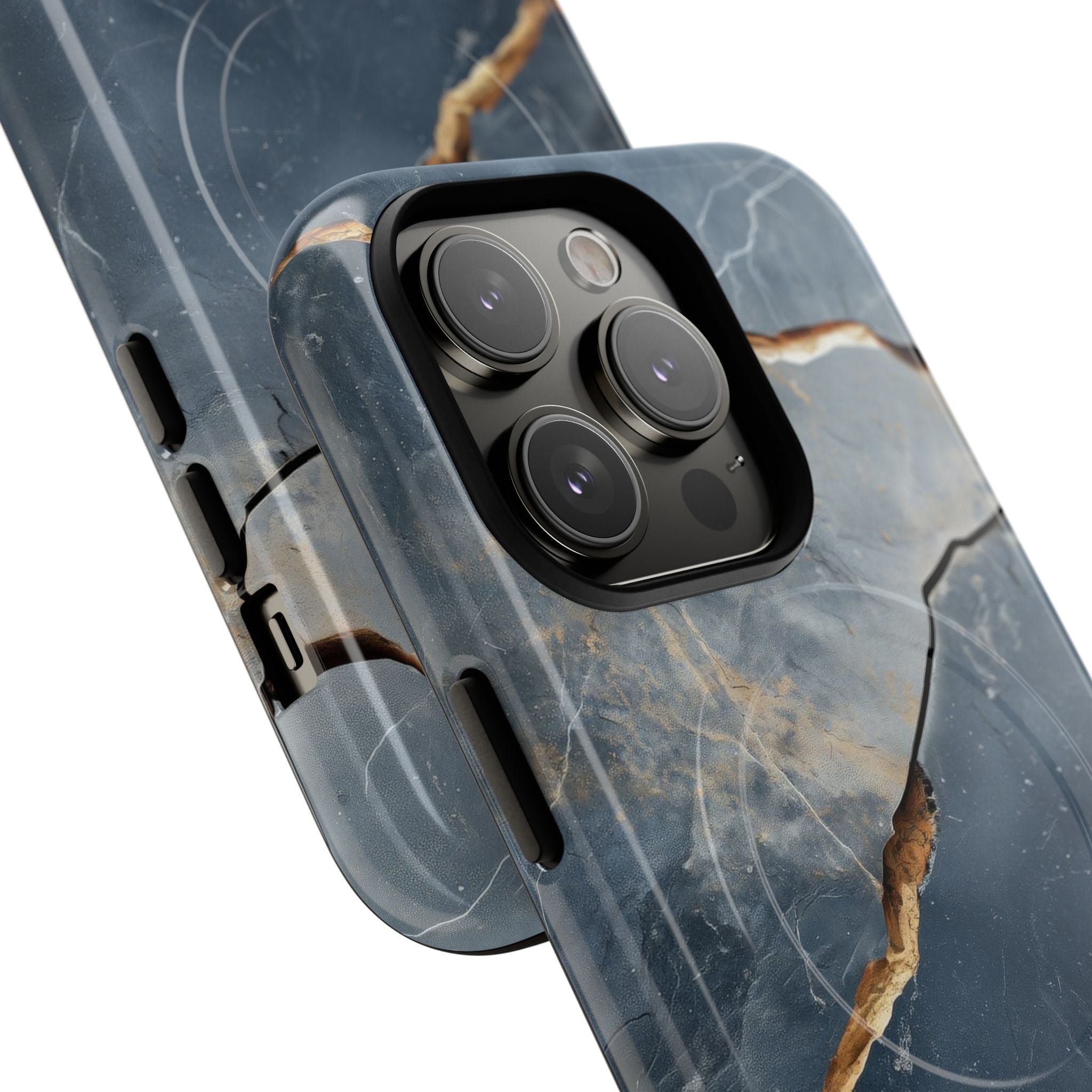 Jagged Vein Navy iPhone 14 Pro Case - Tough+