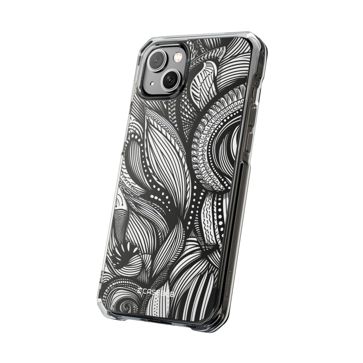 Organic Whirl - Phone Case for iPhone (Clear Impact - Magnetic)