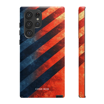 Diagonal Stripes Blaze Samsung S22 Ultra Case - Tough