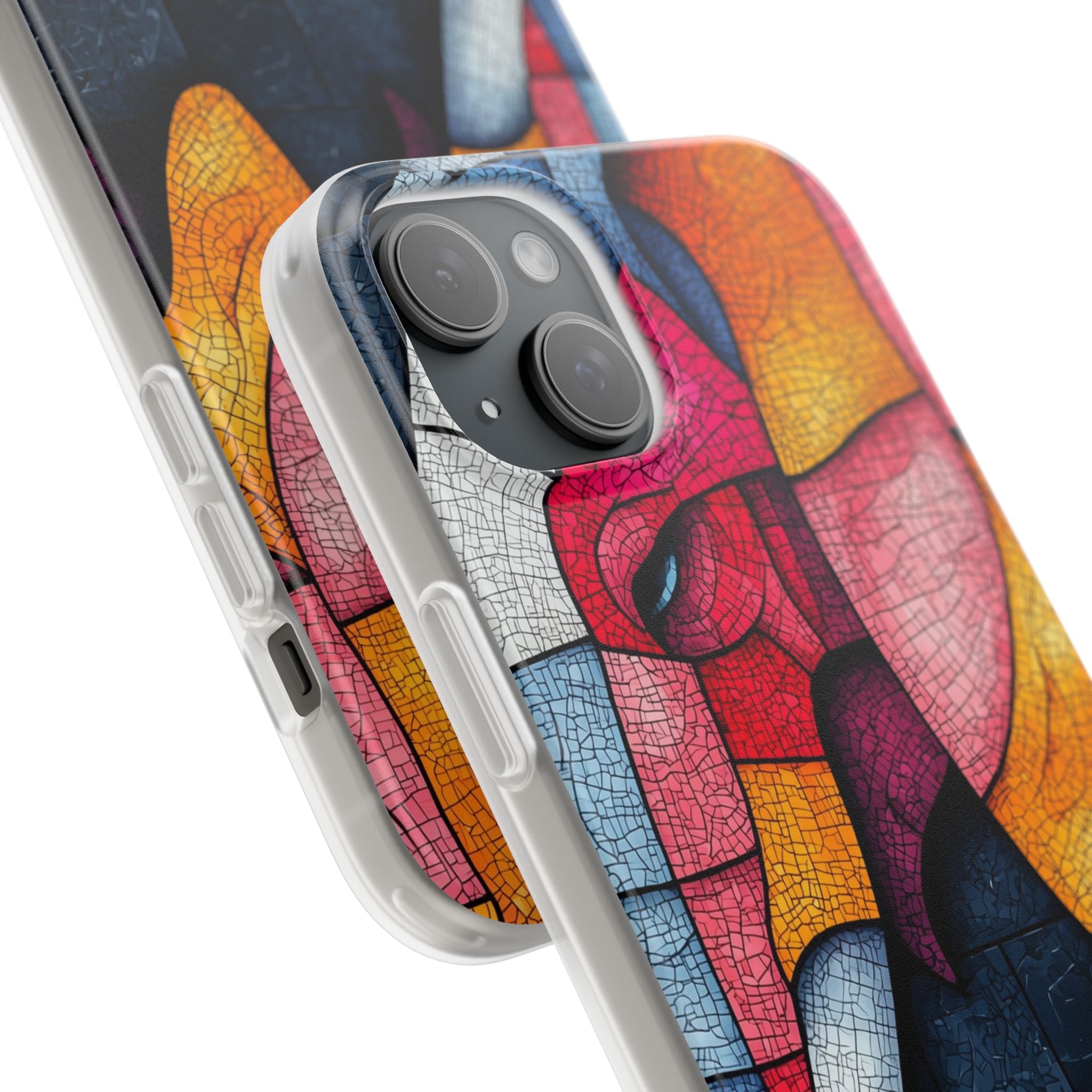 Elephant Mosaic iPhone 15 Plus Case - Soft