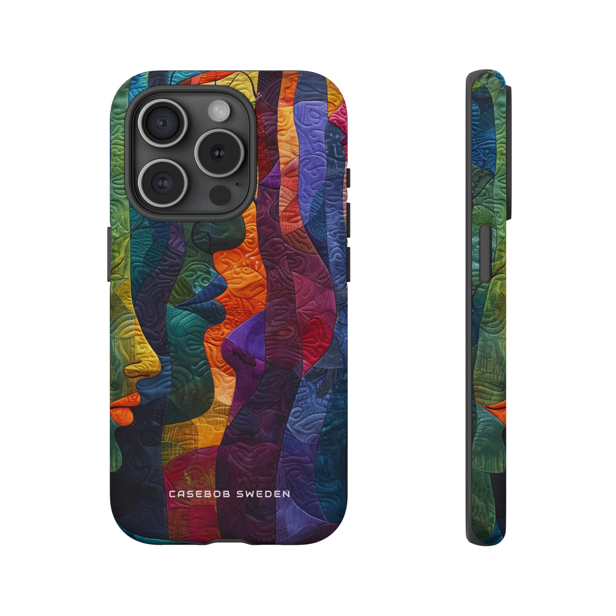 Harmonized Faces and Nature Fusion iPhone 15 - Tough Phone Case