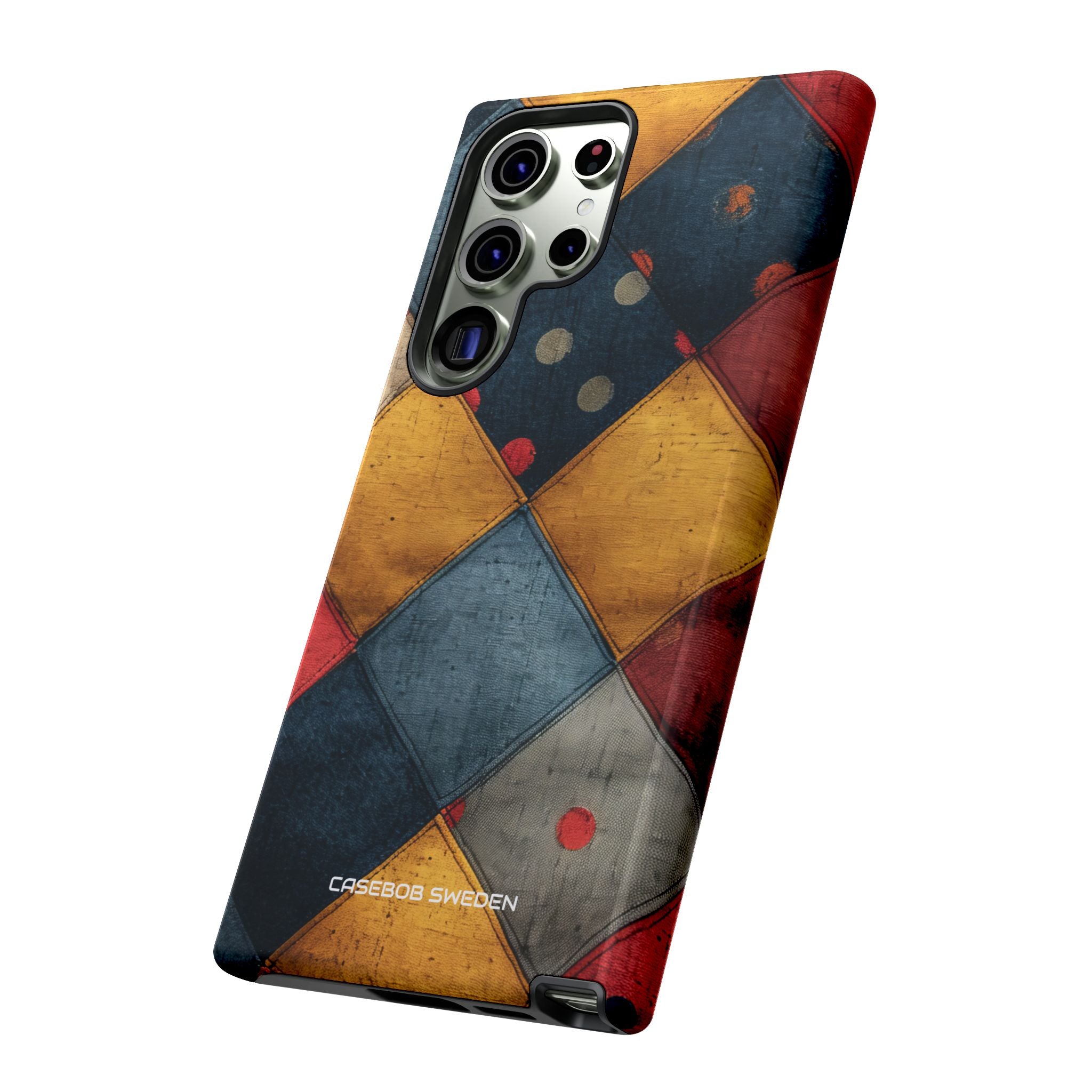 Blue Red Patchwork - Tough Samsung S23 Phone Case