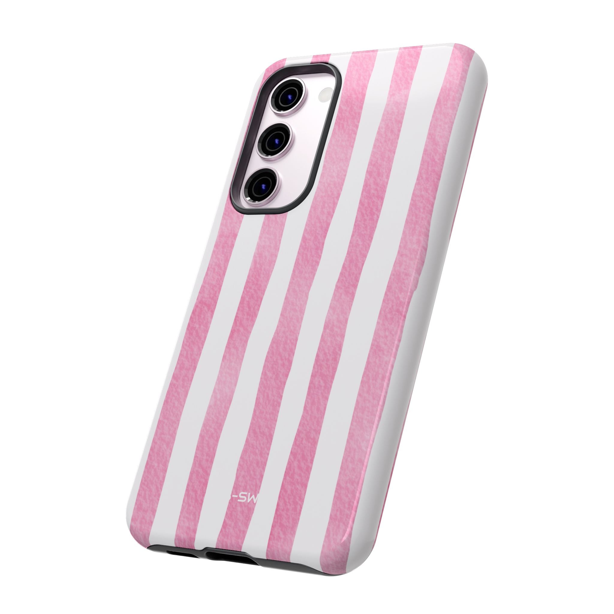 Pink Watercolor Stripes - Samsung Case