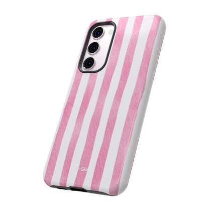Pink Watercolor Stripes - Samsung Case
