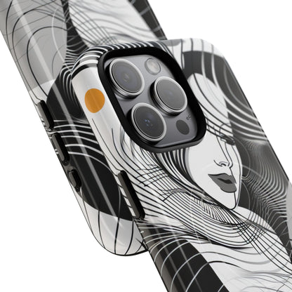 Orange Wave Motion iPhone 15 - Tough+