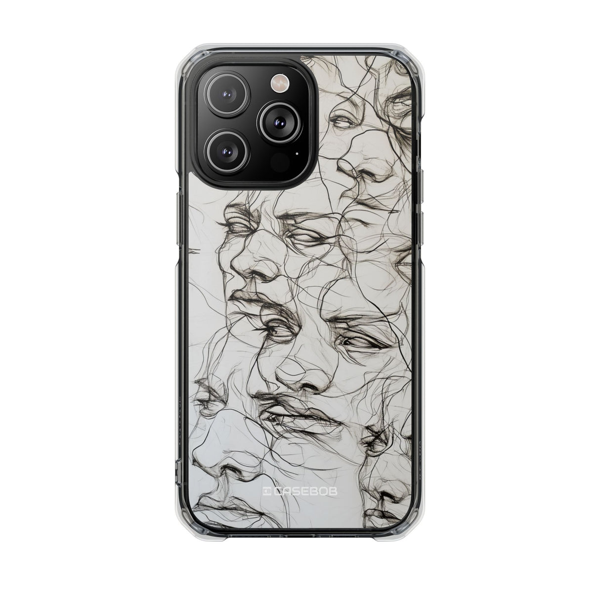 Ethereal Faces - Phone Case for iPhone (Clear Impact - Magnetic)