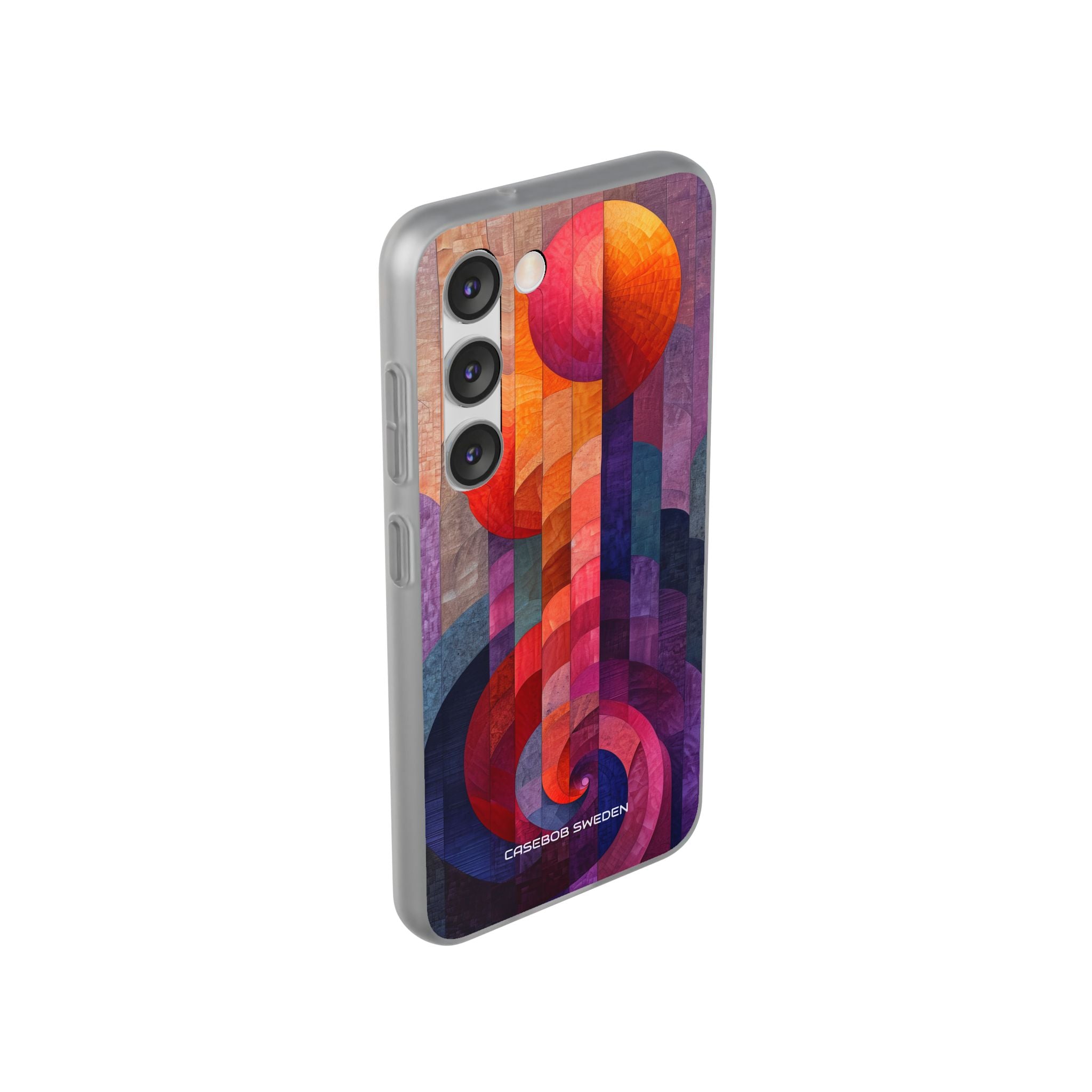 Purple Orange Abstract - Flexi Samsung S23 Phone Case