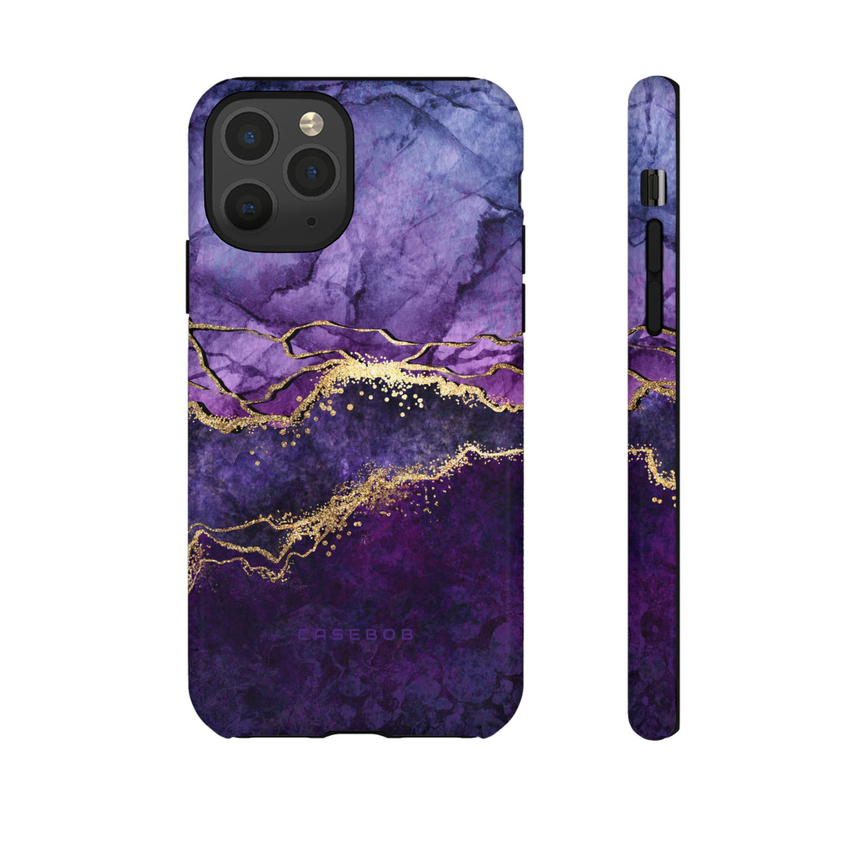 Purple Blue Marble - Protective Phone Case