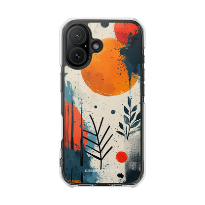 Orange Blue Splash - Clear Impact iPhone 16 Phone Case