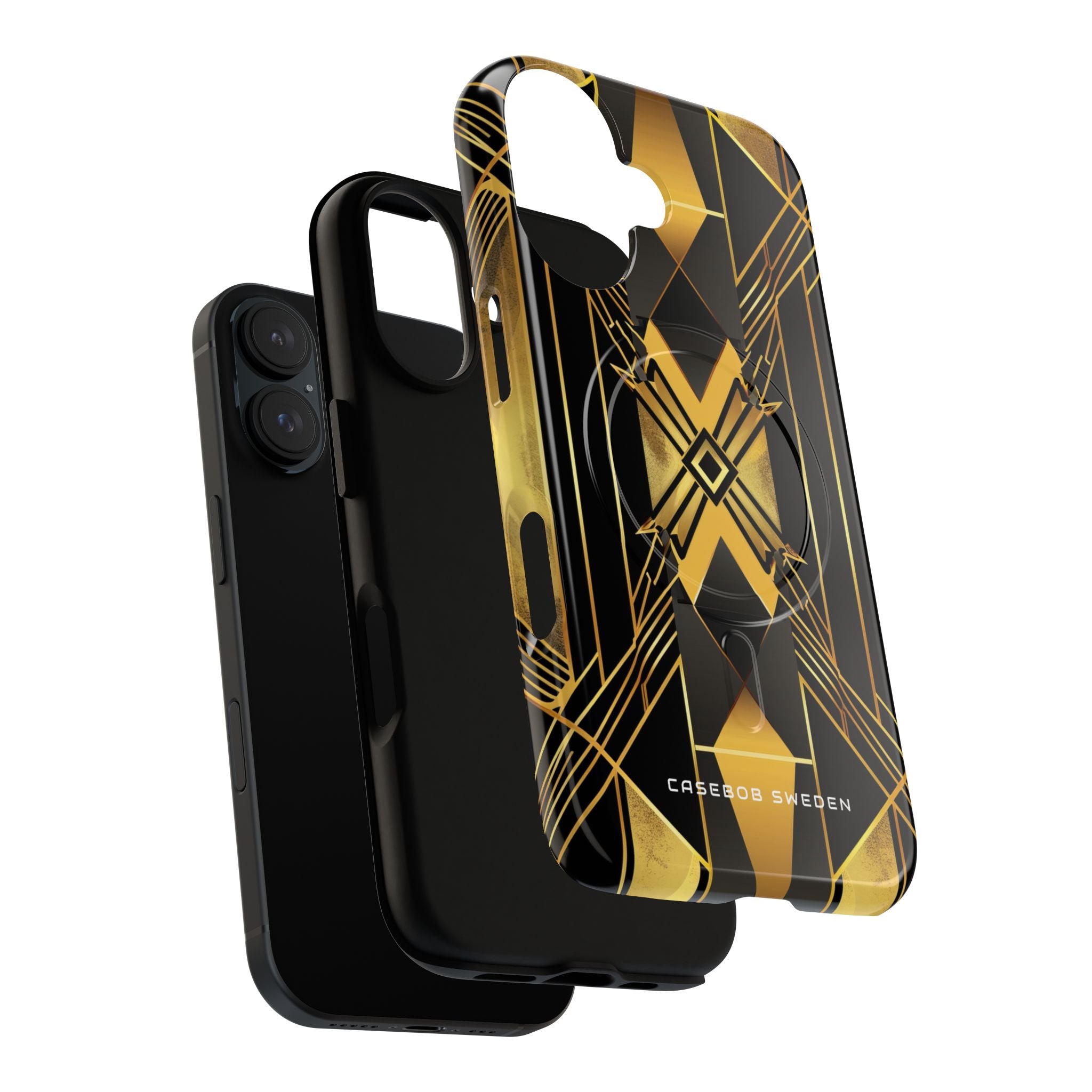 Golden Geometric Elegance iPhone 16 | Tough+ Phone Case