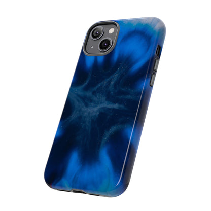 Blue Star Marble Ink Art iPhone Case (Protective) Phone Case