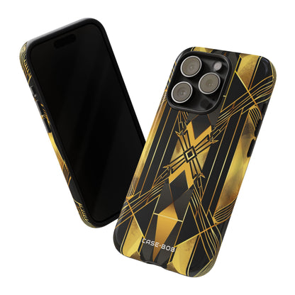 Golden Diamond Radiance iPhone 15 Pro Case - Tough