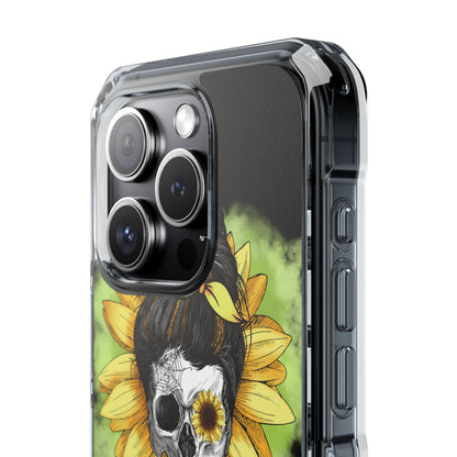 Sunflower Skull iPhone 15 Pro Case - Impact