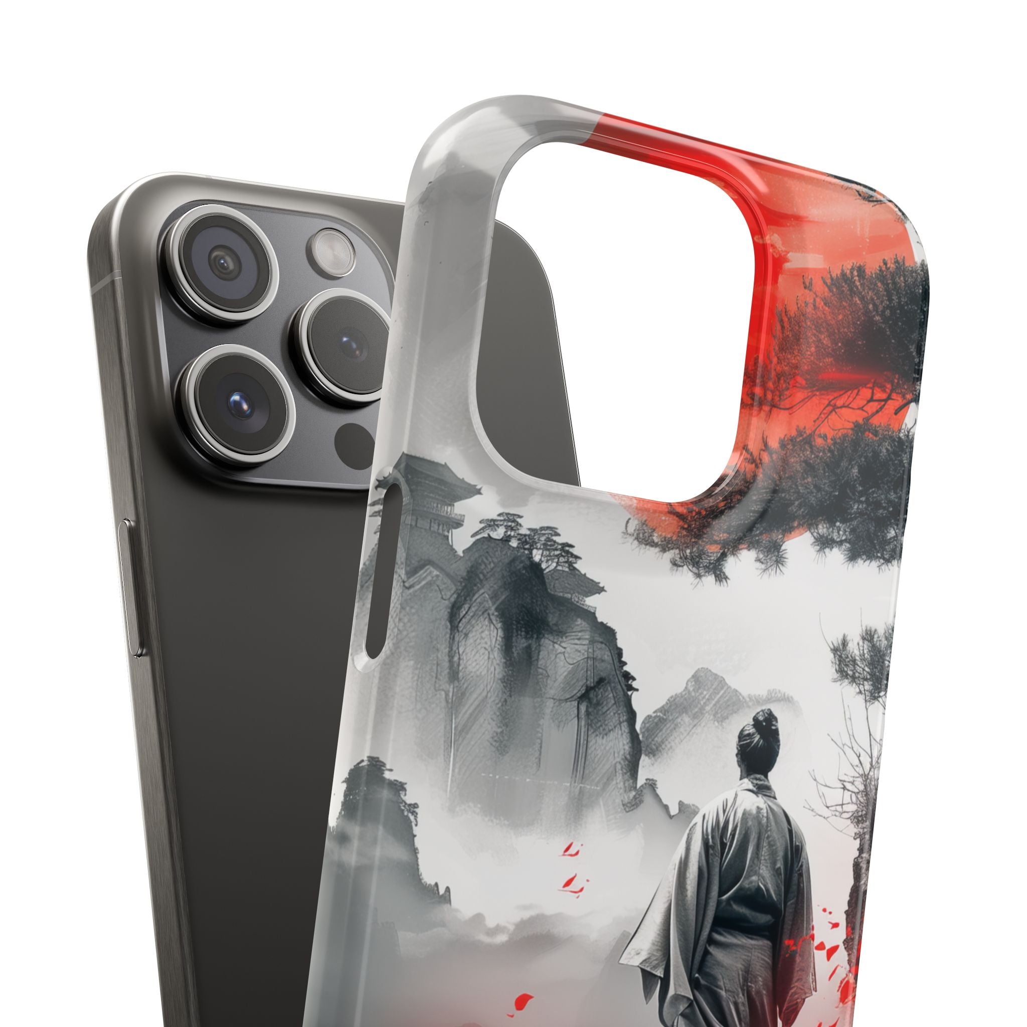 Zen Harmony: Japanese Serenity in Motion iPhone 15 - Slim Phone Case