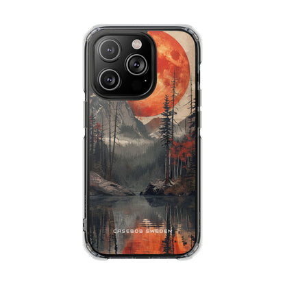 Celestial Glow Over Reflective Landscape iPhone 14 - Clear Impact Phone Case