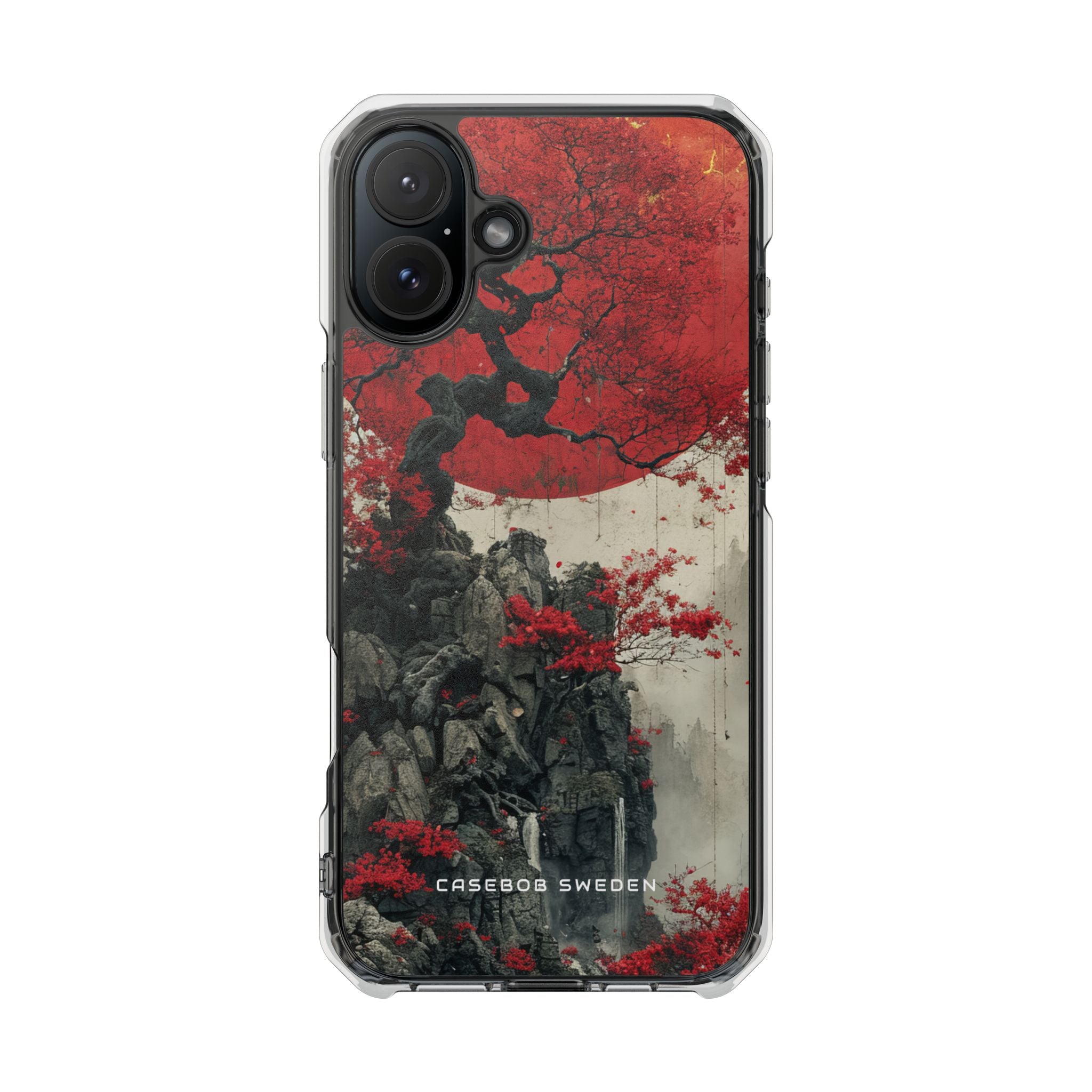 Zen Serenity in Red Harmony iPhone 16 - Clear Impact Phone Case